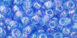 Toho 6 0 Round Japanese Seed Bead, TR6-168, Transparent AB Light Sapphire Hot on Sale