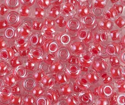 Miyuki 6 Round Seed Bead, 6-226, Dark Coral Lined Crystal on Sale