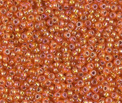 Miyuki 11 Round Seed Bead, 11-1008, Silver Lined Orange AB For Cheap