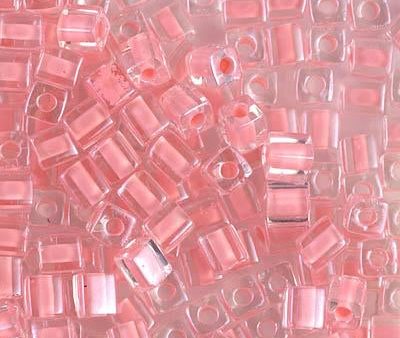 Miyuki 4mm Cube, SB-204, Baby Pink Lined Crystal Discount