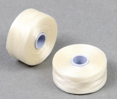 C-Lon Size D Beading Thread - 1 Bobbin - Cream Online Sale