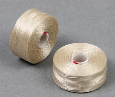 C-Lon Size D Beading Thread - 1 Bobbin - Beige For Sale