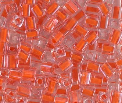 Miyuki 4mm Cube, SB-236, Orange Lined Crystal Online now