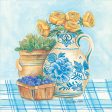 ART1079 - Blue and White Pottery with Flowers II Online Hot Sale