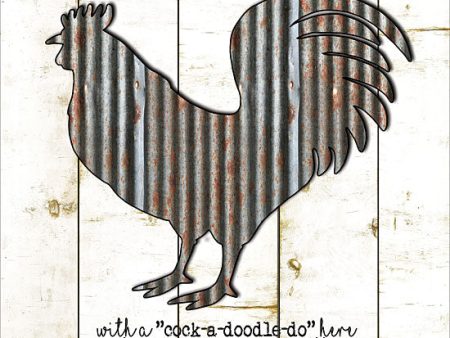 CIN1051 - Metal Rooster - 12x12 For Discount