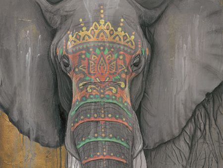 BHAR461 - Tattooed Elephant - 12x16 Hot on Sale